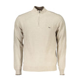 Harmont & Blaine Beige Half-Zip Sweater with Embroidery Detail -   -  Harmont & Blaine.